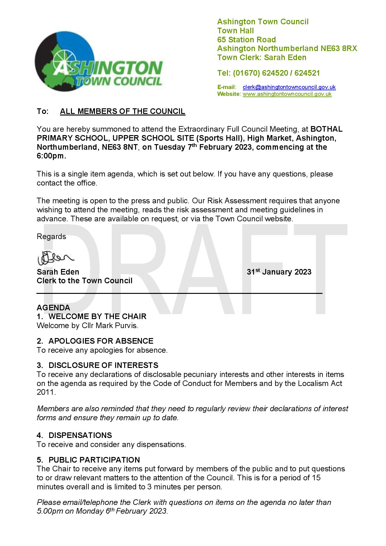 PROPOSED DEVELOPMENT ON LAND WEST OF WANSBECK ROAD - OUTLINE PLANNING APPLICATION