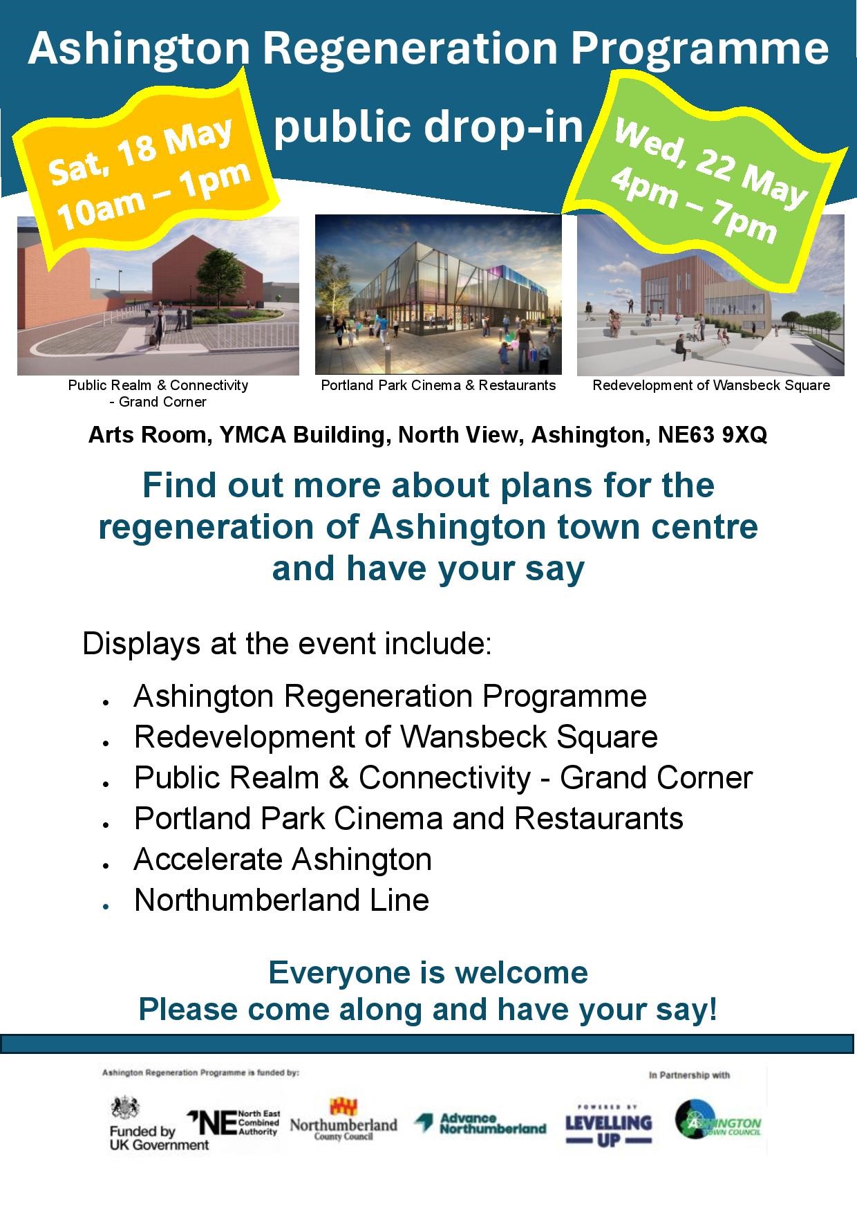 Ashington Regeneration Programme Drop In Events