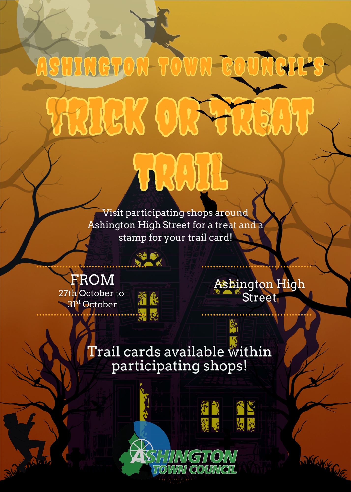 ATC Halloween Trick or Treat Trail Poster 2025