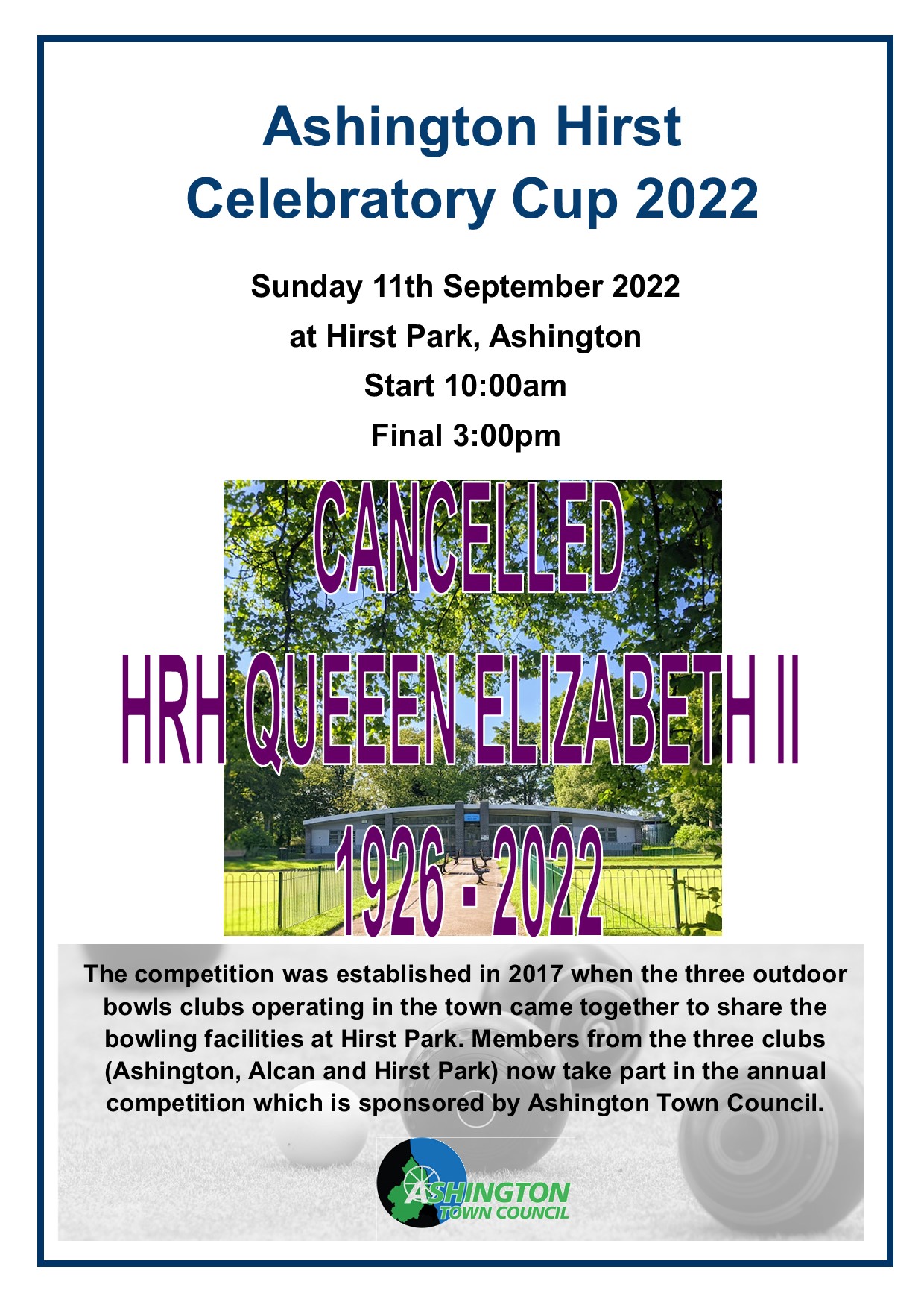 CANCELLED - Ashington Hirst Celebratory Cup 2022