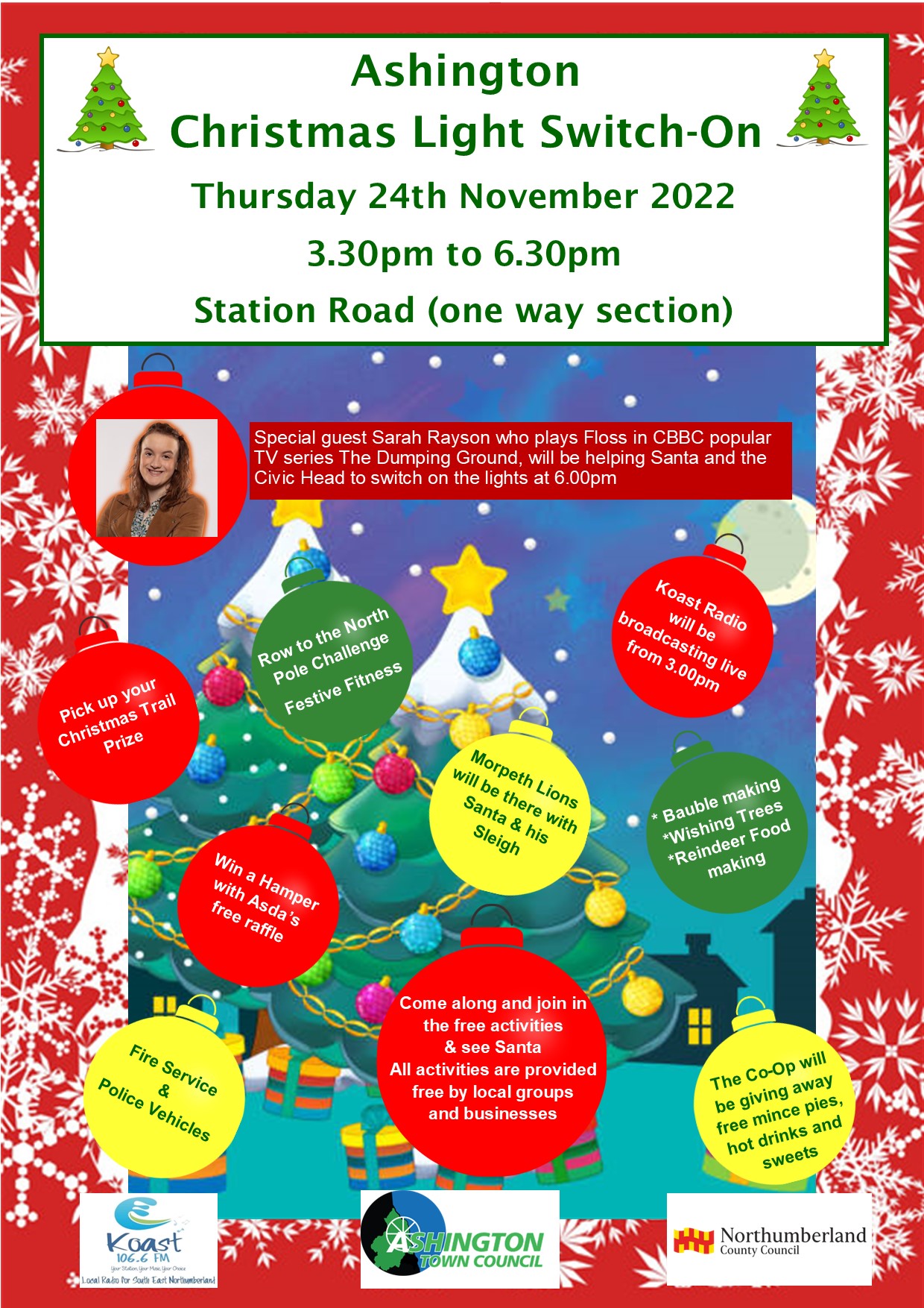 Ashington Christmas Light Switch-On Thursday 24th November 2022