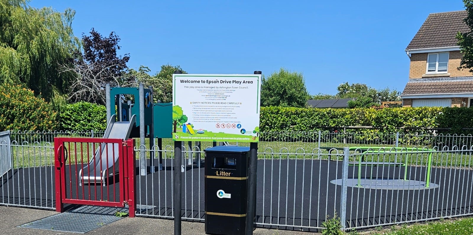 Ashington Town Council Completes Play Area Legal Framework and Unveils New Signage