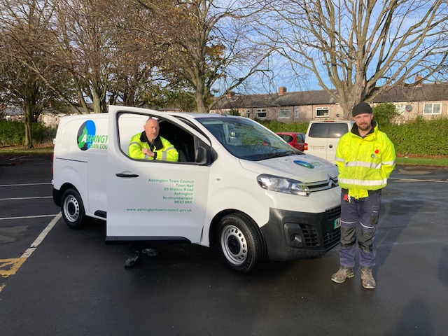 Ashington Town Council has taken delivery of a new electrical vehicle