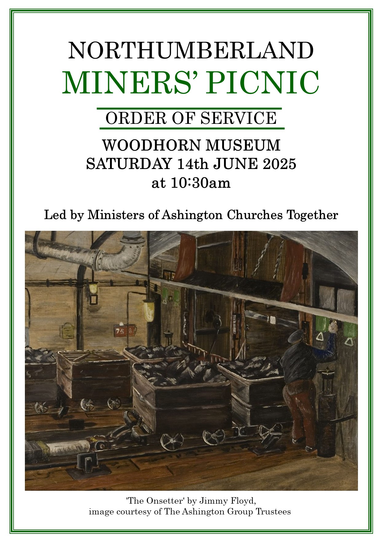 Miners' Memorial Service to Honour Northumberland's Mining Heritage at Annual Picnic