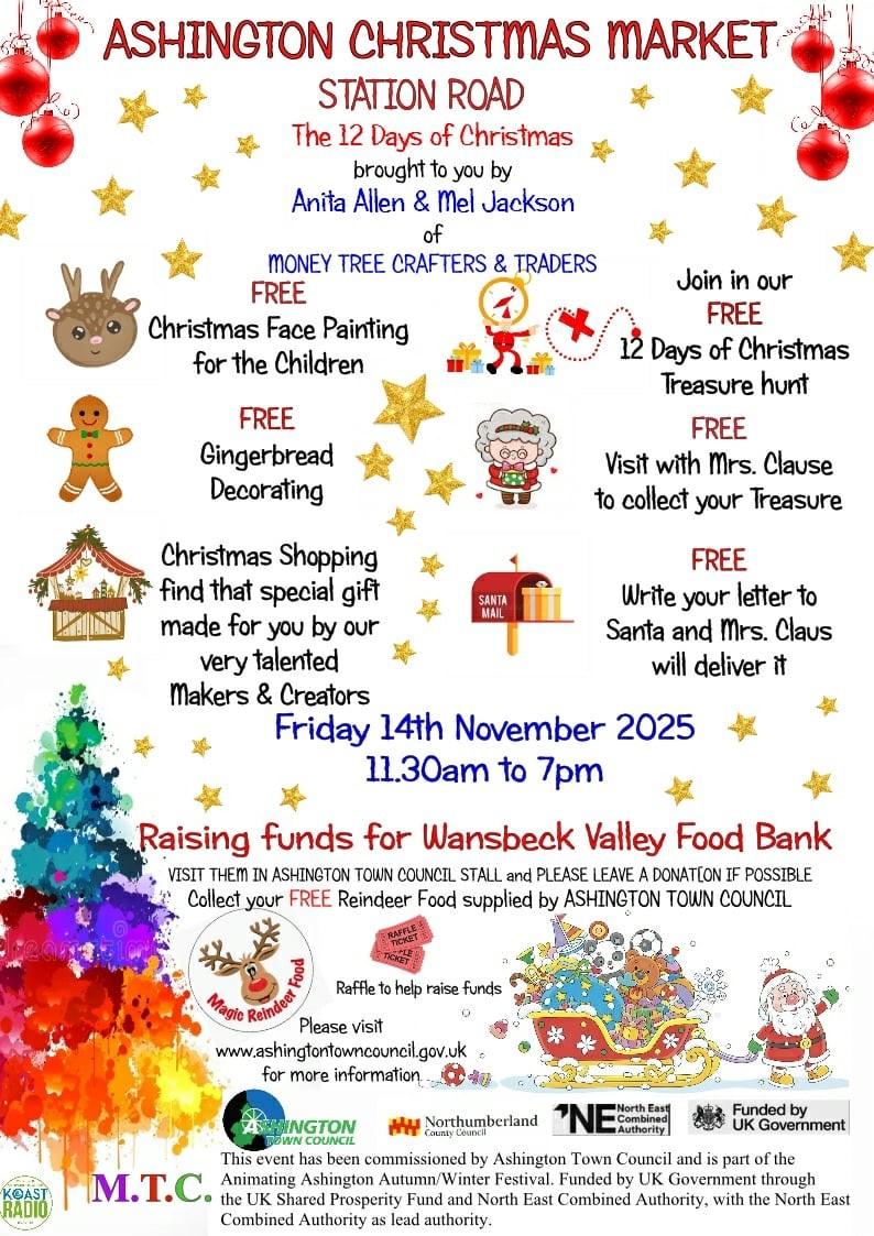 Ashington Christmas Craft Market with Festive Magic and Free Family Fun