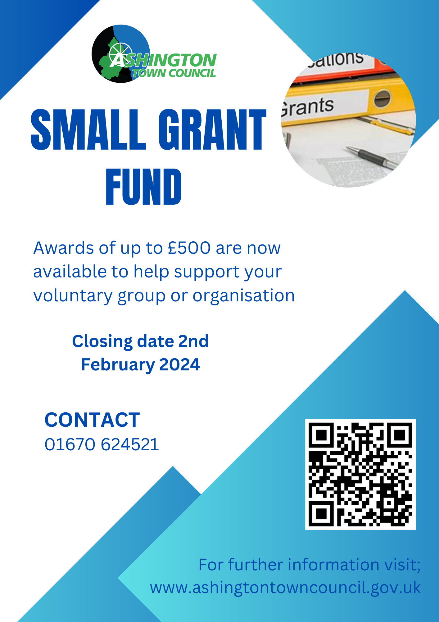 Ashington Town Council Small Grant Fund Now Open For Applications