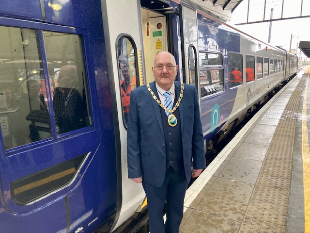 Ashington Civic Head Travels on the Northumberland Rail Line